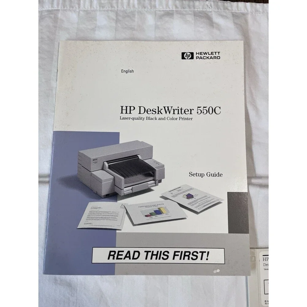 HP DeskWriter 550C C Software Install Floppy Disk Lot & Manuals Mac Vintage